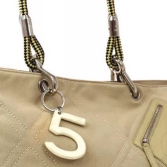 CHANEL • Cabas CC Logo Canvas Shoulder Bag - Picture 8 of 16